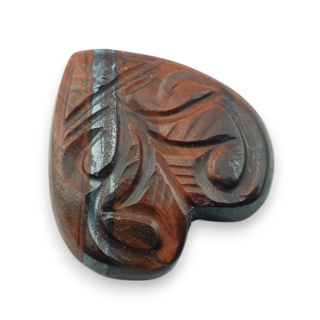 Tygrysie oko czerwone kaboszon carving 25x24 mm nr 51