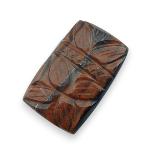 Tygrysie oko czerwone kaboszon carving 26x16 mm nr 3 Tygrysie oko czerwone kaboszon carving 26x16 mm nr 3