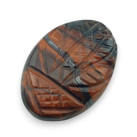 Tygrysie oko czerwone kaboszon carving 26x18 mm nr 41 Tygrysie oko czerwone kaboszon carving 26x18 mm nr 41