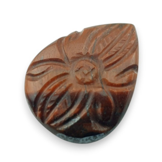 Tygrysie oko czerwone kaboszon carving 27x21 mm nr 29