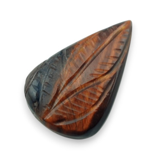 Tygrysie oko czerwone kaboszon carving 29x19 mm nr 58