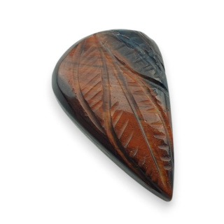 Tygrysie oko czerwone kaboszon carving 29x19 mm nr 58