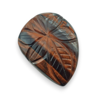 Tygrysie oko czerwone kaboszon carving 29x22 mm nr 28