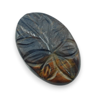 Tygrysie oko czerwone kaboszon carving 30x20 mm nr 47