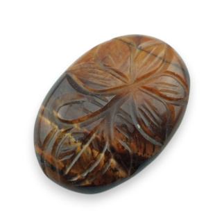 Tygrysie oko czerwone kaboszon carving 30x21 mm nr 21