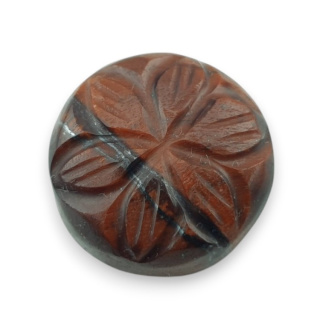 Tygrysie oko czerwone kaboszon carving fi 19 mm nr 65