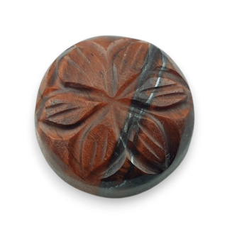 Tygrysie oko czerwone kaboszon carving fi 19 mm nr 65