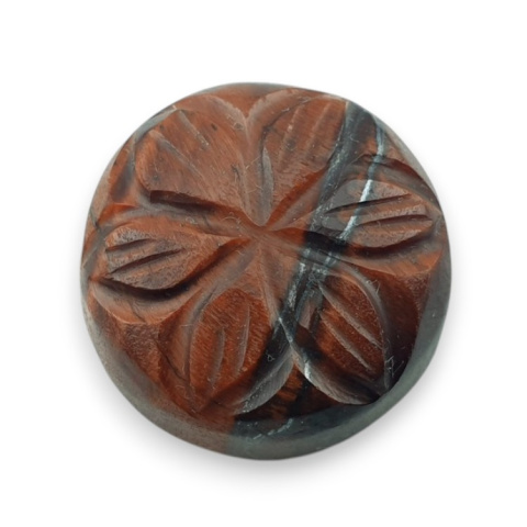Tygrysie oko czerwone kaboszon carving fi 19 mm nr 65 Tygrysie oko czerwone kaboszon carving fi 19 mm nr 65