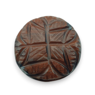 Tygrysie oko czerwone kaboszon carving fi 21 mm nr 33