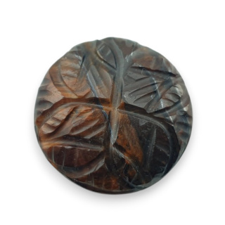 Tygrysie oko czerwone kaboszon carving fi 21 mm nr 35