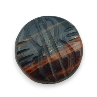 Tygrysie oko czerwone kaboszon carving fi 21 mm nr 72