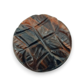 Tygrysie oko czerwone kaboszon carving fi 22 mm nr 5