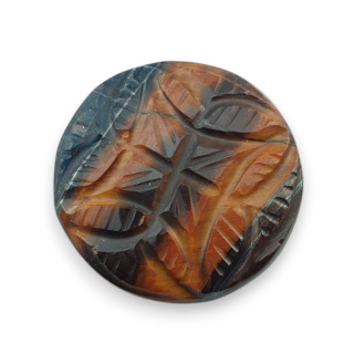 Tygrysie oko czerwone kaboszon carving fi 23 mm nr 11