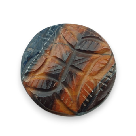 Tygrysie oko czerwone kaboszon carving fi 23 mm nr 11 Tygrysie oko czerwone kaboszon carving fi 23 mm nr 11