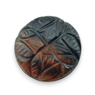 Tygrysie oko czerwone kaboszon carving fi 23 mm nr 23