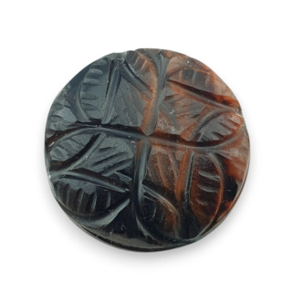 Tygrysie oko czerwone kaboszon carving fi 23 mm nr 23