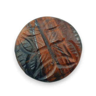Tygrysie oko czerwone kaboszon carving fi 23 mm nr 40