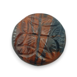 Tygrysie oko czerwone kaboszon carving fi 23 mm nr 40