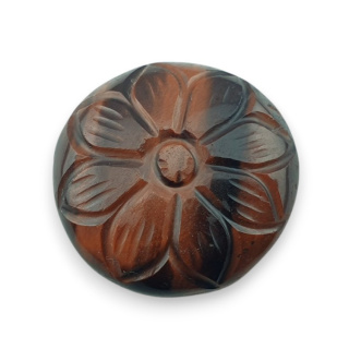 Tygrysie oko czerwone kaboszon carving fi 24 mm nr 17