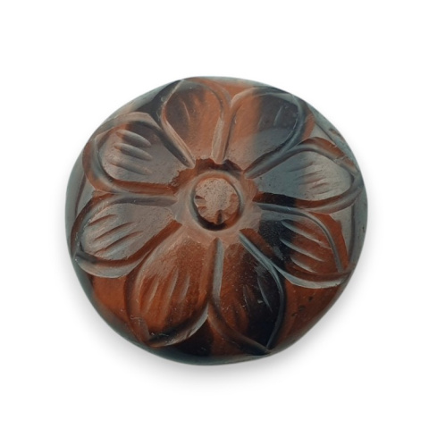 Tygrysie oko czerwone kaboszon carving fi 24 mm nr 17 Tygrysie oko czerwone kaboszon carving fi 24 mm nr 17