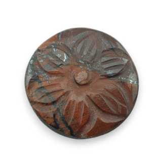Tygrysie oko czerwone kaboszon carving fi 25 mm nr 8