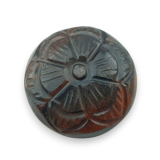 Tygrysie oko czerwone kaboszon carving fi 26 mm nr 14