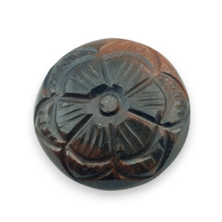Tygrysie oko czerwone kaboszon carving fi 26 mm nr 14