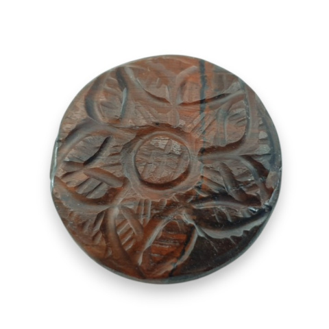 Tygrysie oko czerwone kaboszon carving fi 26 mm nr 46 Tygrysie oko czerwone kaboszon carving fi 26 mm nr 46