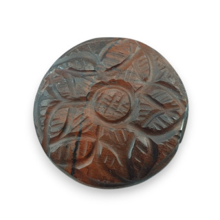 Tygrysie oko czerwone kaboszon carving fi 26 mm nr 46