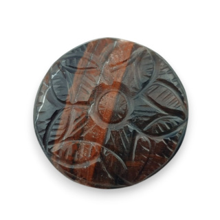 Tygrysie oko czerwone kaboszon carving fi 27 mm nr 24