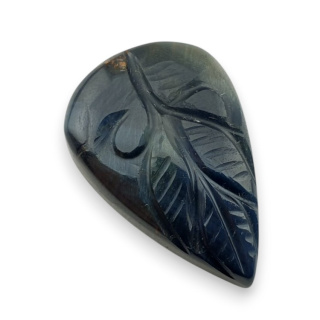 Tygrysie oko niebieskie kaboszon carving 27x18 mm nr 149