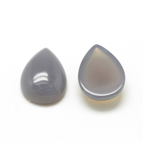 Agat szary kaboszon łezka 14x10 mm 1 szt Agat szary kaboszon łezka 14x10 mm 1 szt