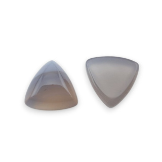Agat szary kaboszon trylion 10x10 mm 1 szt