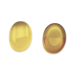 Agat żółty kaboszon 8x6 mm 1 szt