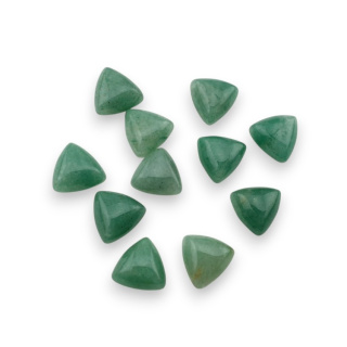 Awenturyn zielony kaboszon trylion 10x10 mm 1 szt