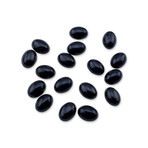 Czarny agat kaboszon 8x6 mm 1 szt Czarny agat kaboszon 8x6 mm 1 szt