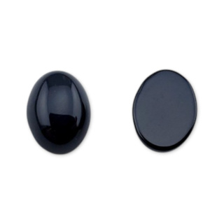 Czarny agat kaboszon 8x6 mm 1 szt