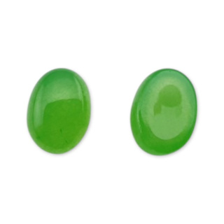 Jadeit seledynowy kaboszon 8x6 mm 1 szt