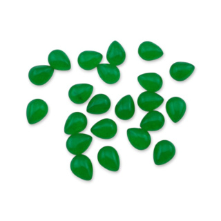 Jadeit zielony kaboszon łezka 8x6 mm 1 szt