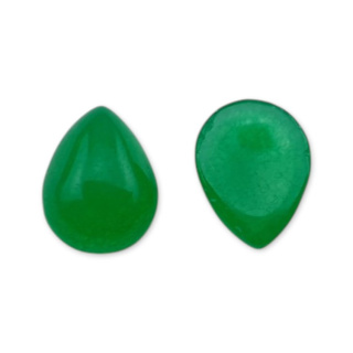 Jadeit zielony kaboszon łezka 8x6 mm 1 szt