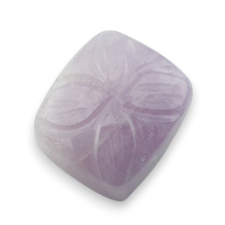 Kunzyt kaboszon carving 16x14 mm nr 29
