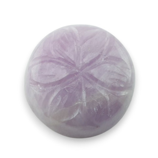 Kunzyt kaboszon carving fi 18 mm nr 8