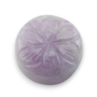 Kunzyt kaboszon carving fi 18 mm nr 8