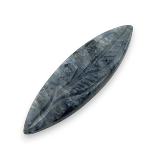 Larvikit kaboszon carving 41x12 mm nr 55