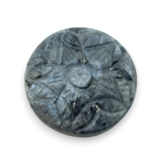 Larvikit kaboszon carving fi 26 mm nr 61