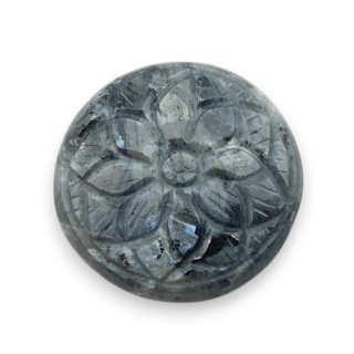 Larvikit kaboszon carving fi 30 mm nr 49