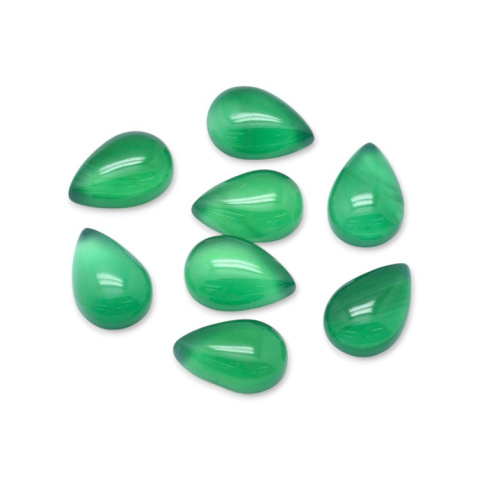 Onyks zielony kaboszon łezka 10x7 mm 1 szt Onyks zielony kaboszon łezka 10x7 mm 1 szt