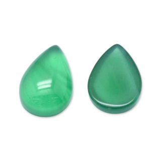 Onyks zielony kaboszon łezka 10x7 mm 1 szt