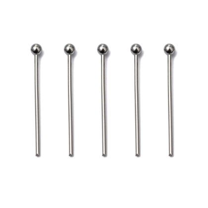 Szpilki z kulką stal szlachetna 20x0,7 mm 20 szt