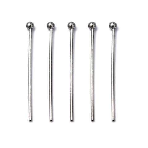 Szpilki z kulką stal szlachetna 30x0,7 mm 20 szt Szpilki z kulką stal szlachetna 30x0,7 mm 20 szt